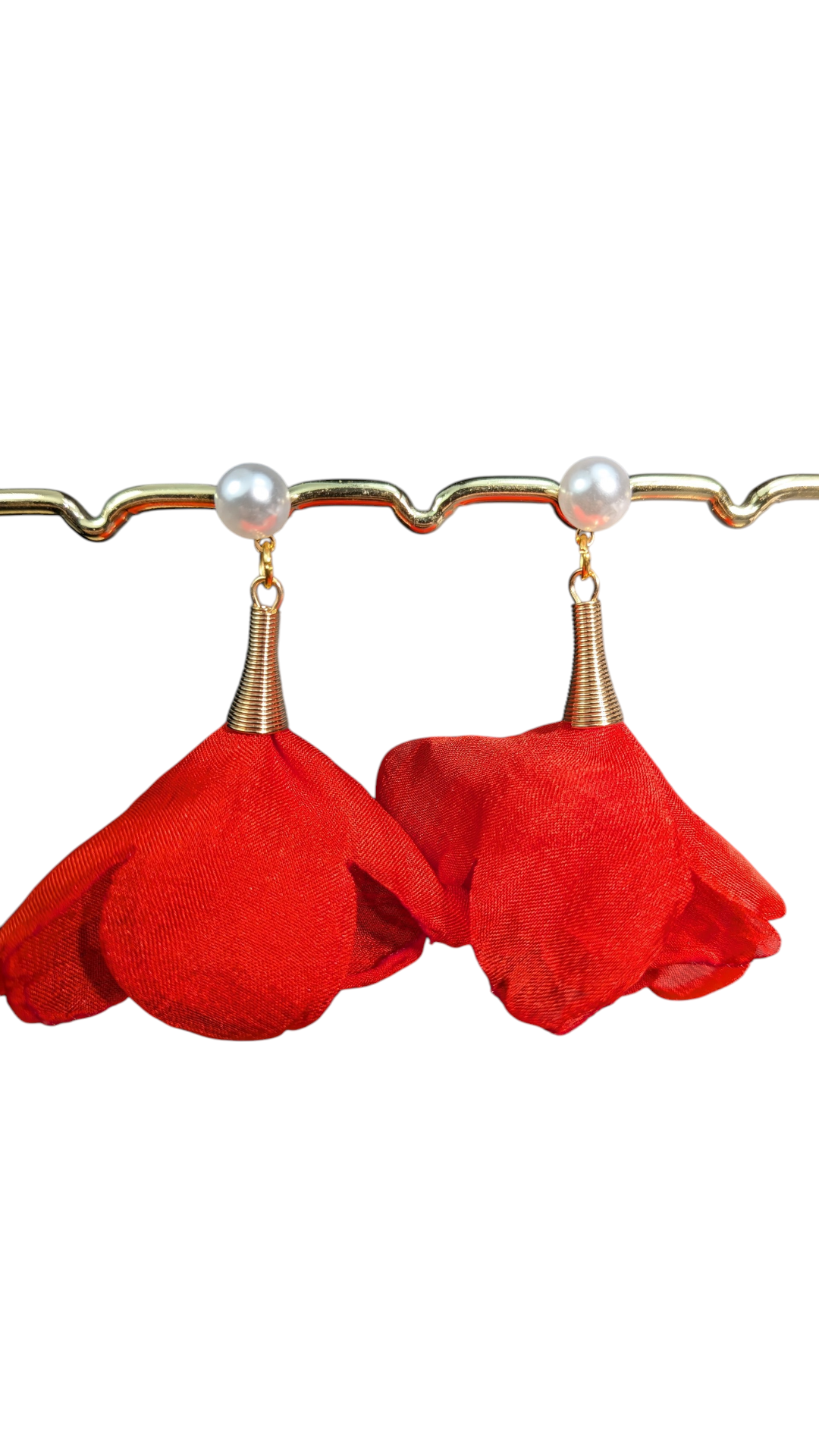 Boucles d'oreilles tulle & spirale – légères et aériennes