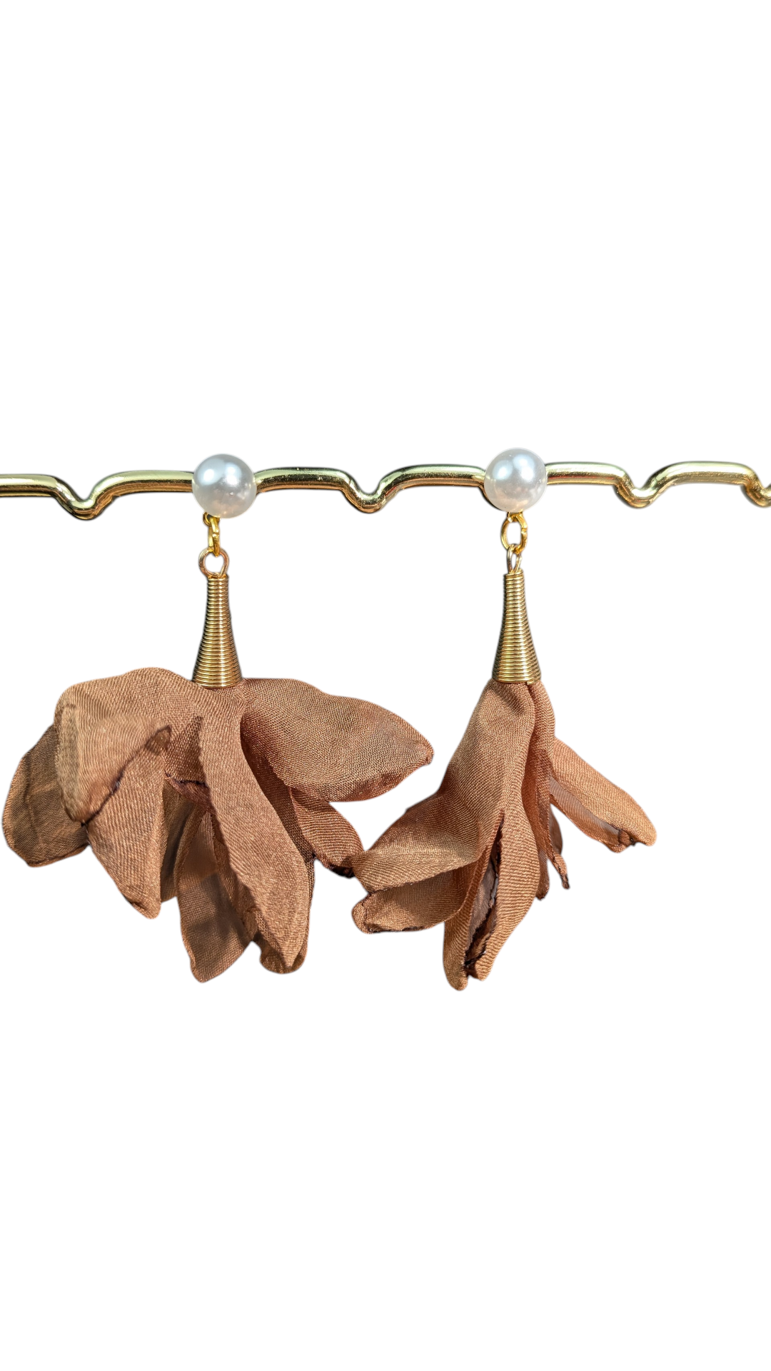 Boucles d'oreilles tulle & spirale – légères et aériennes