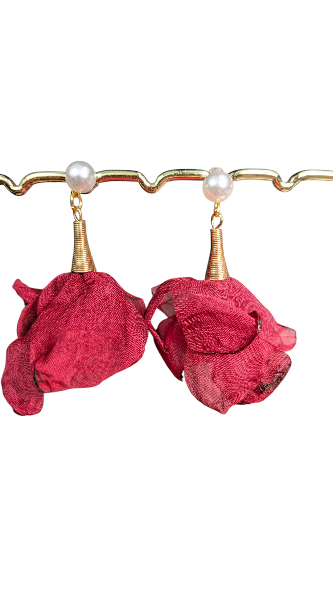 Boucles d'oreilles tulle & spirale – légères et aériennes