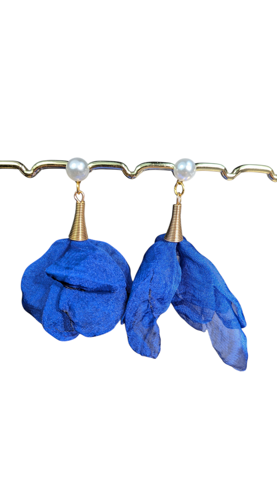 Boucles d'oreilles tulle & spirale – légères et aériennes