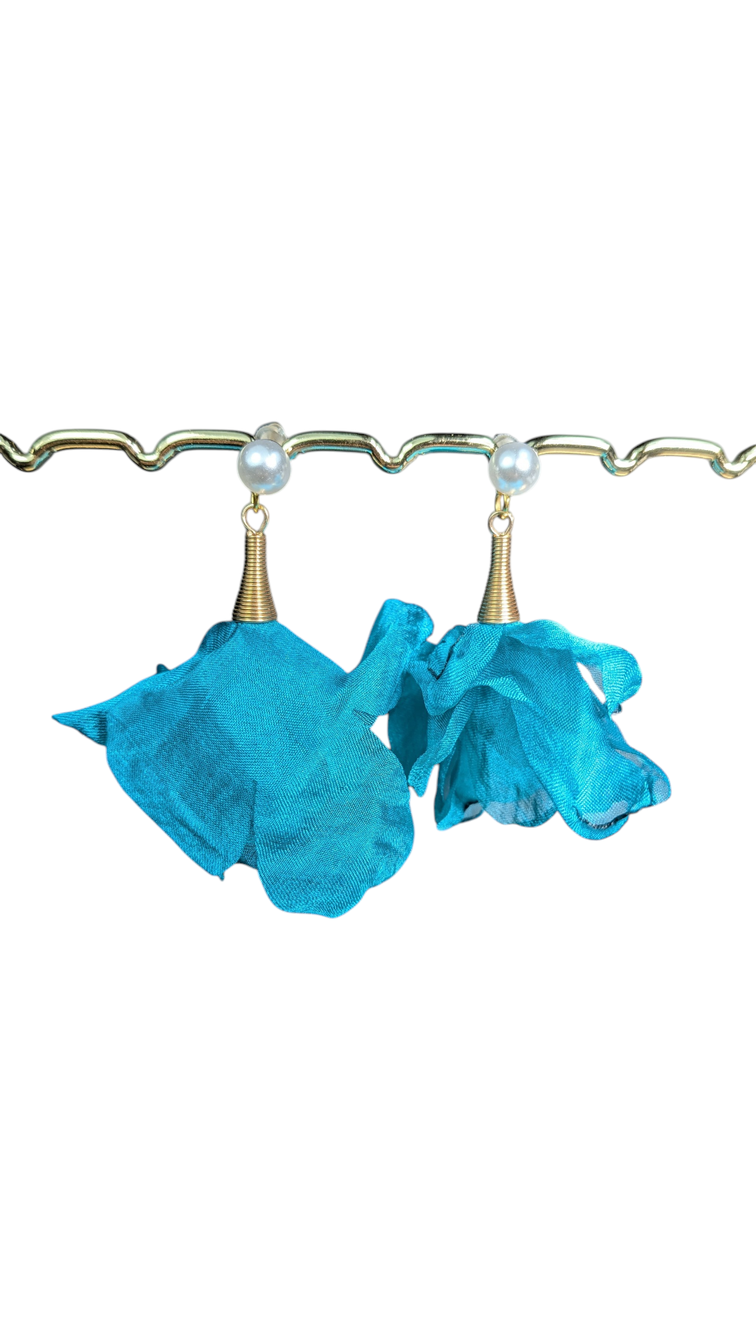 Boucles d'oreilles tulle & spirale – légères et aériennes