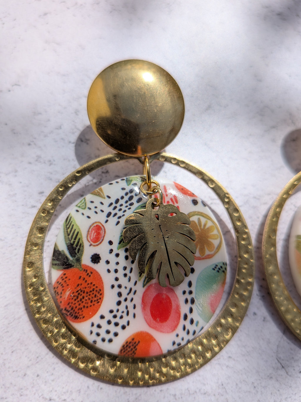 Boucles d'oreilles carnaval tropical