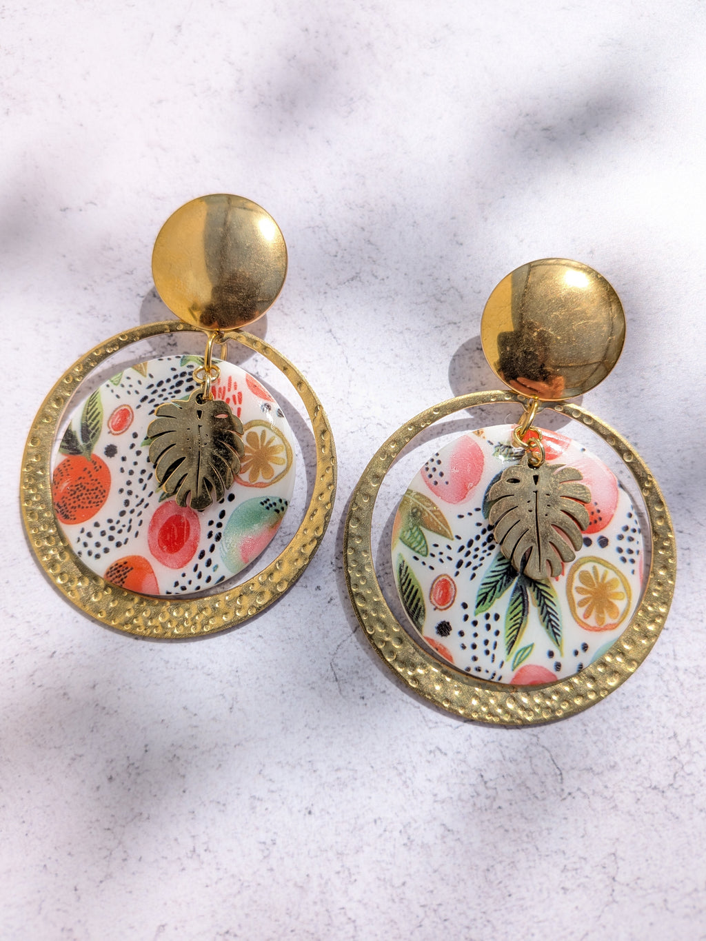 Boucles d'oreilles carnaval tropical