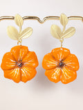 Boucles d'oreilles Capucines en pâte Fimo