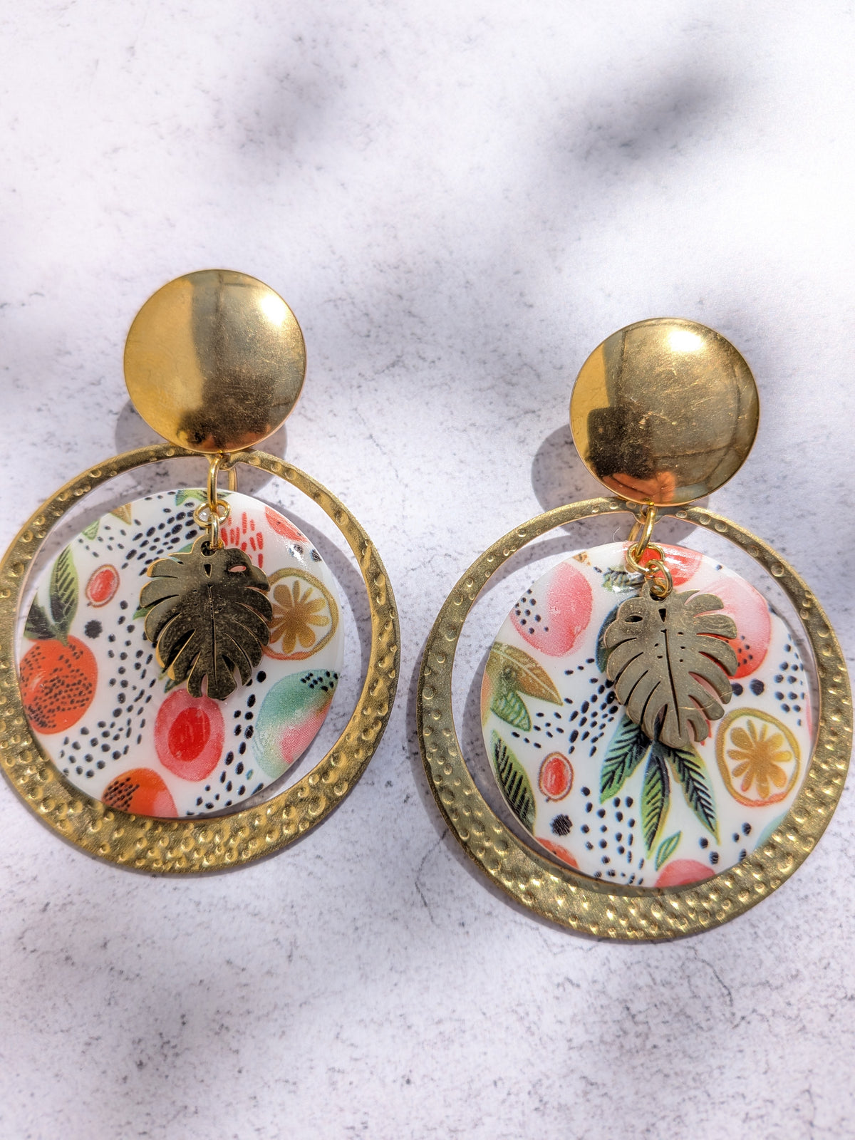 Boucles d'oreilles carnaval tropical