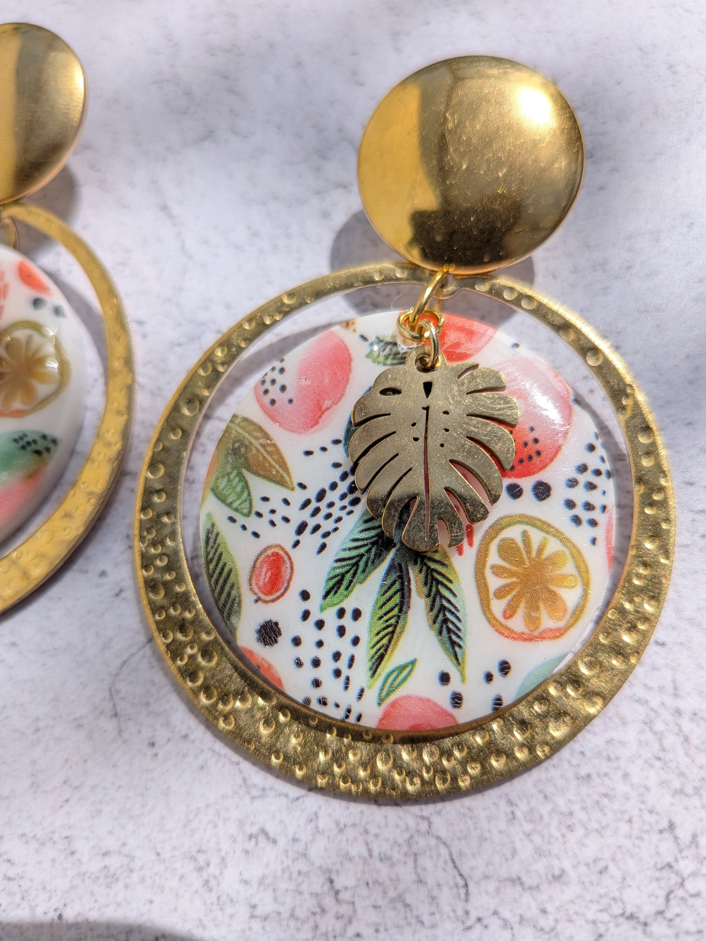 Boucles d'oreilles carnaval tropical