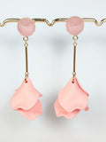 Boucles d'oreilles pendantes pétales acryliques colorées – Collection Arabella