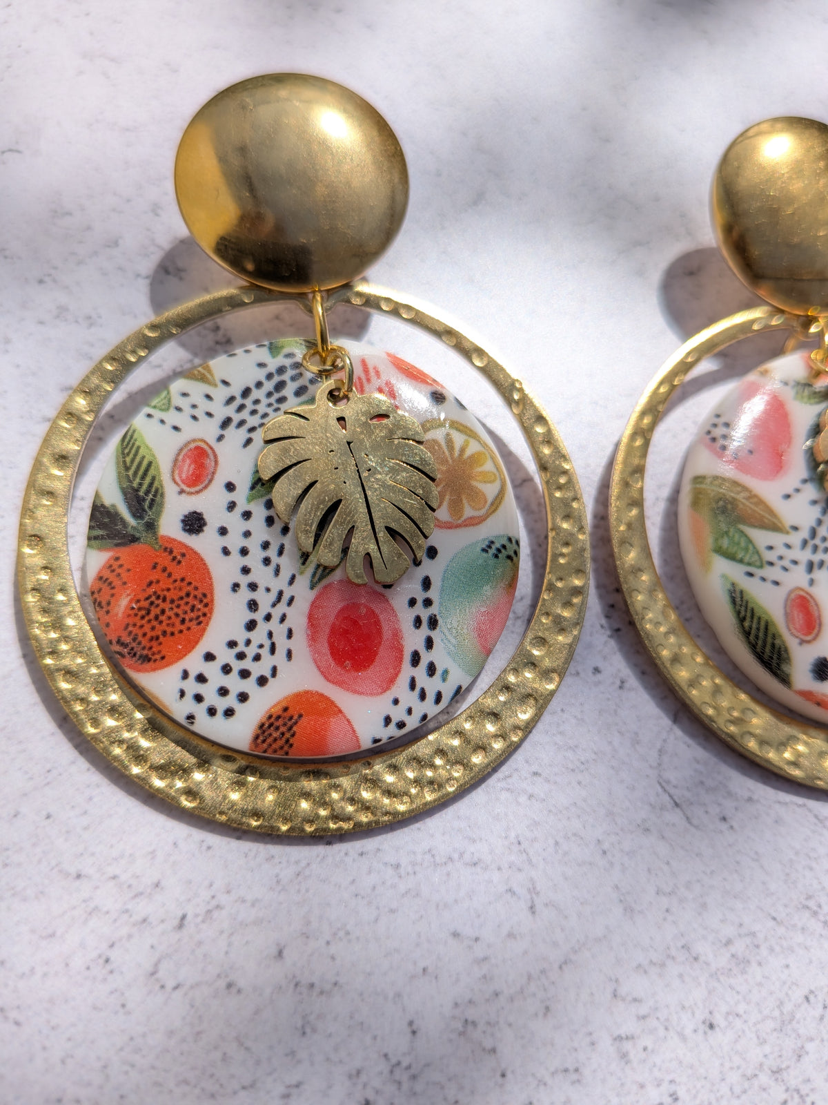 Boucles d'oreilles carnaval tropical